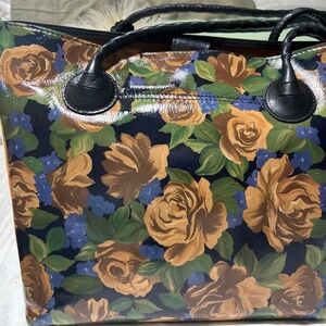 Patricia Nash leather floral hand bag